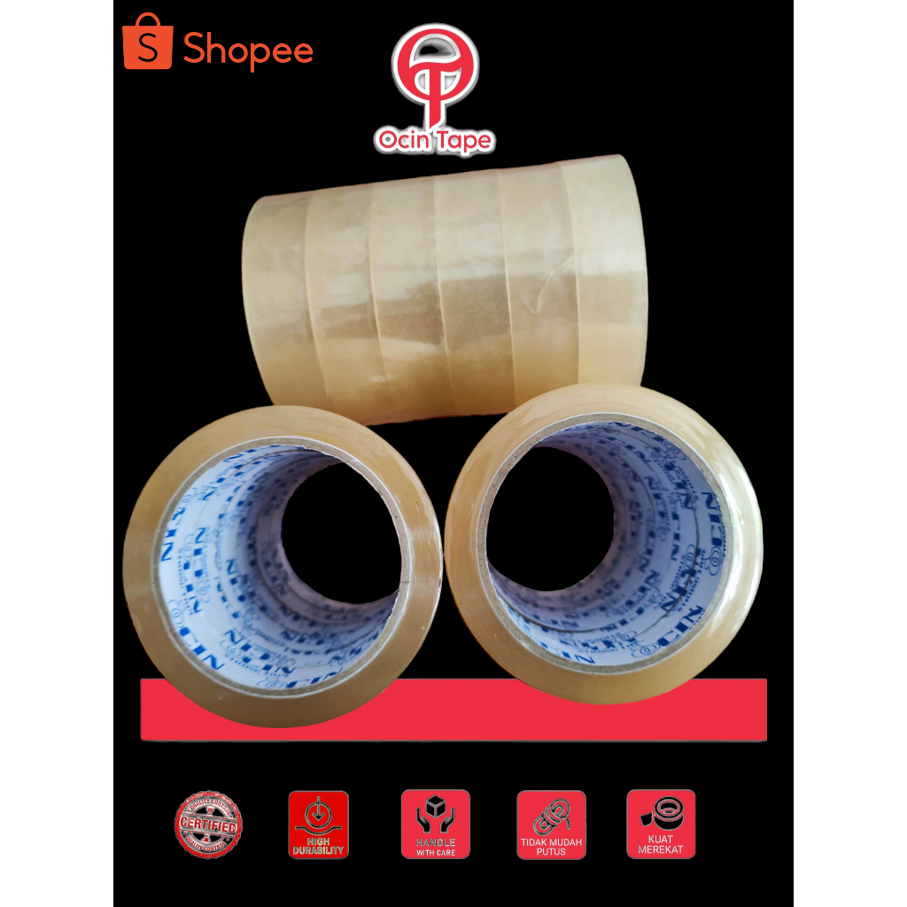 

LAKBAN BENING KECIL ISI 12 PCS/ISOLASI BENING KECIL 24 mm x 90 yard/BISA COD!!!