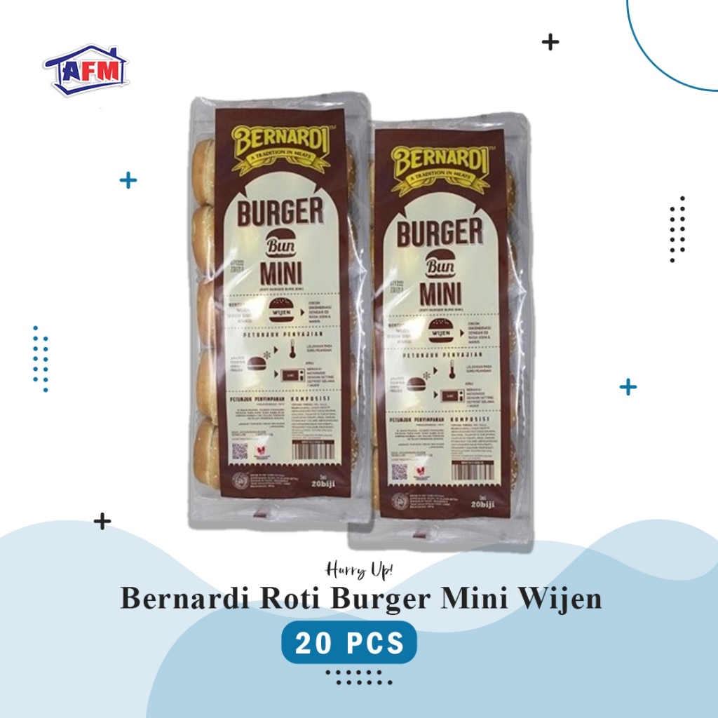 

Bernardi Mini Bun Polos isi 20 pcs/Bernardi Roti Burger Mini