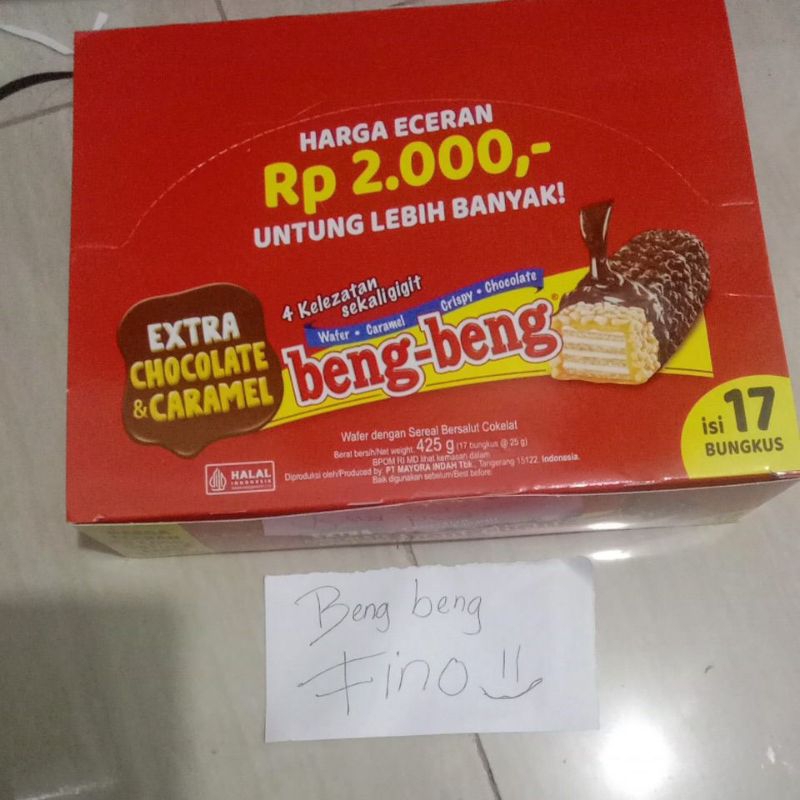 

beng beng Chocolat x carampel crispy wafer netto 17 bks & 25 gr 1 dus