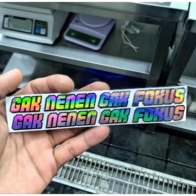 Stiker cutting Gak nenen gak fokus