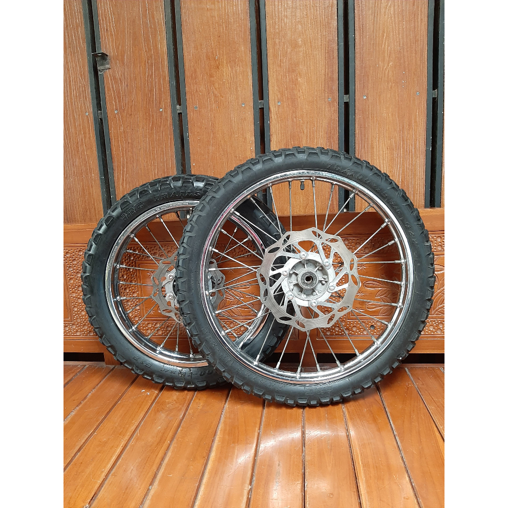 Wheelset Ori KLX 150 Series Roda Set Original Copotan Motor KLX150 Ring 16/19