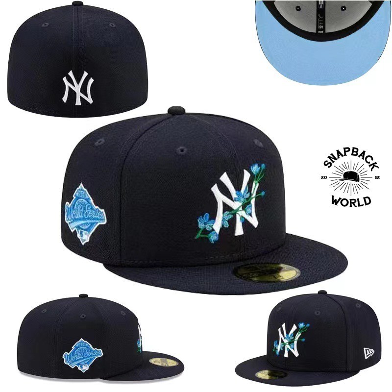 NY navy fitted cap snapback import world series