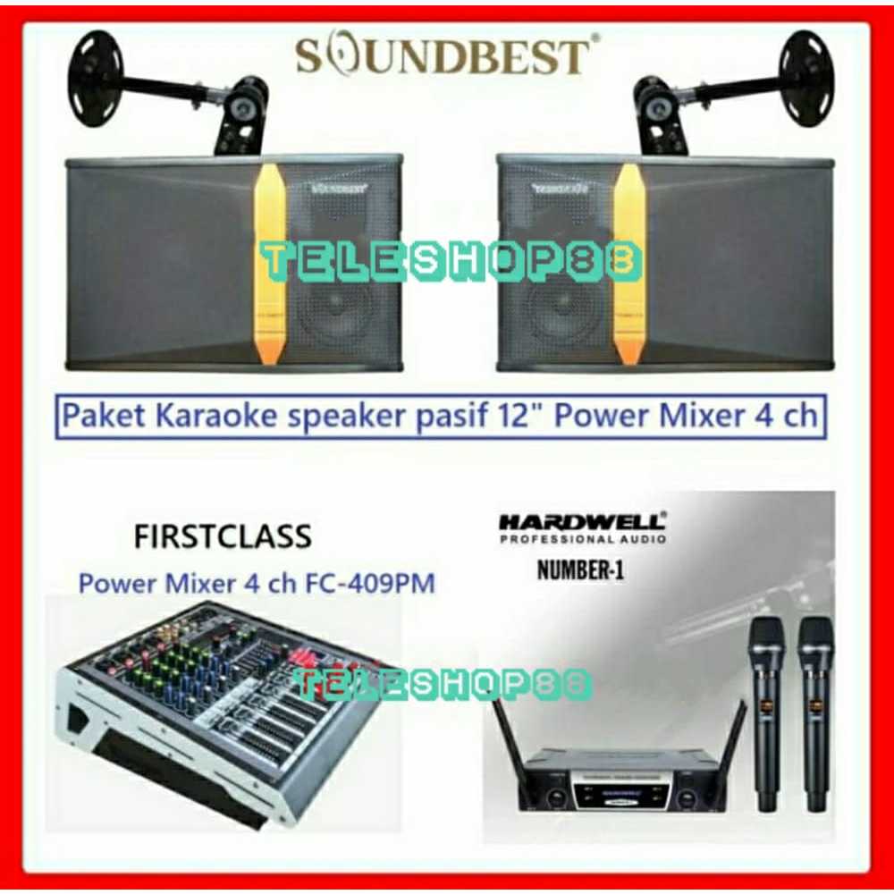 Paket Karaoke Rumah Speaker 12 Inch Soundbest ZR9200 Mic Hardwell