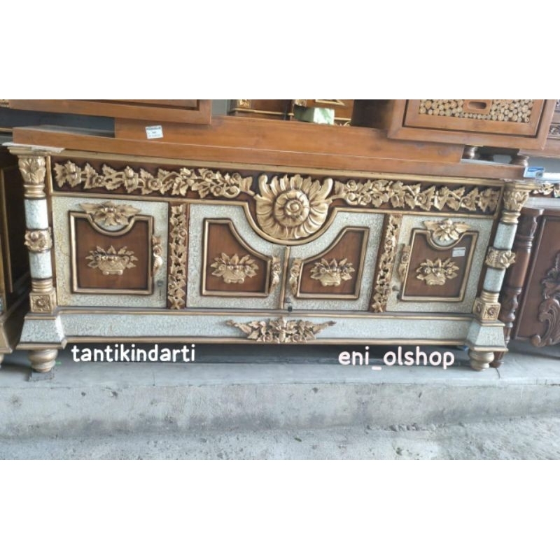 MEJA TV KAYU JATI 2 METER/ 200cm