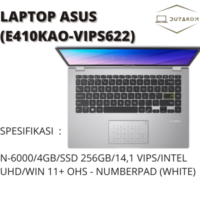 LAPTOP ASUS (E410KAO-VIPS622) (WHITE)
