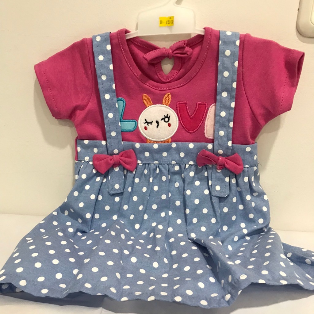 Setelan Baju Rok (Kodok) Anak Perempuan Katun Premium