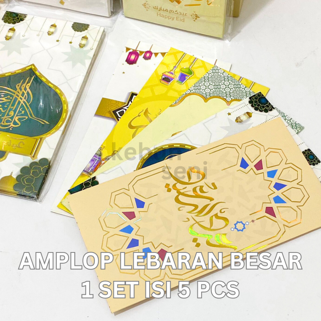

Amplop Lebaran Premium Idulfitri Termurah 1 Set Isi 5 pcs (9x15cm) | MN-1164