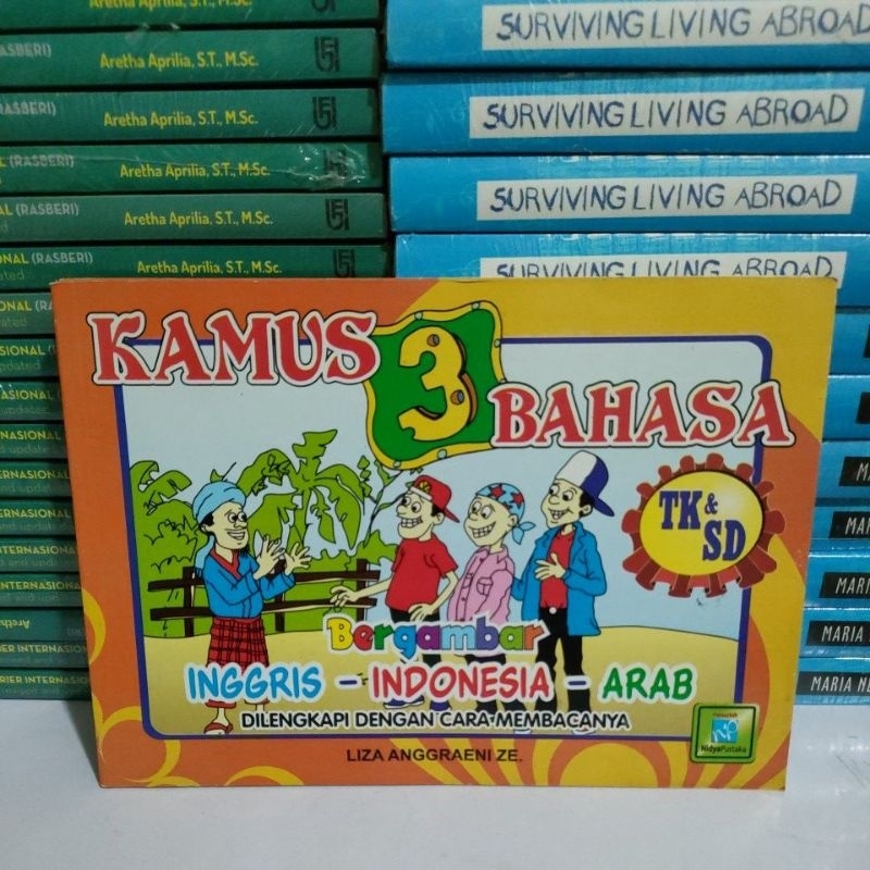 Buku Original - Kamus 3 Bahasa Bergambar Inggris-Indonesia-Arab TK & SD