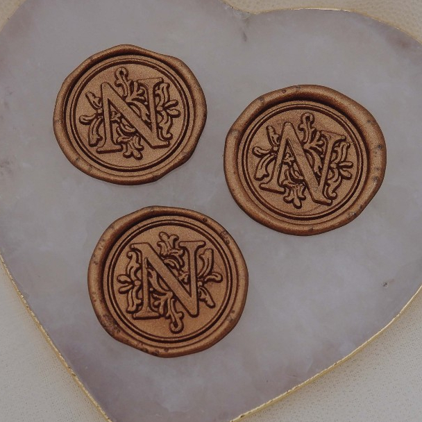 

Wax Seal huruf "N" / Wax Seal Logo / Lilin Segel Undangan / Wax Seal Stamp 3M
