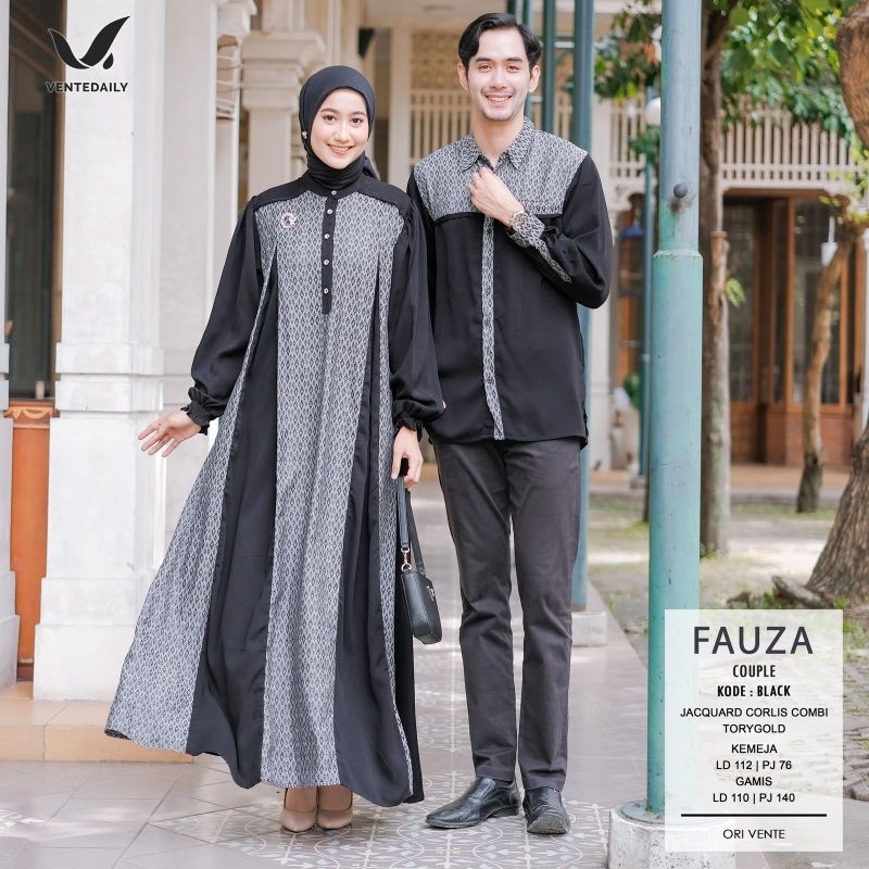 Fauza Couple Baju Pasangan Muslim Lebaran Original by Vente Daily