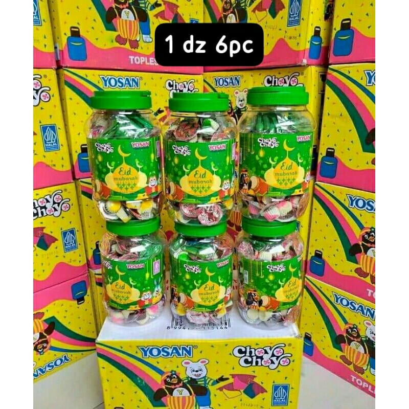 

1 Toples Coklat Yosan Choyo,Coklat Lebaran,Coklat Toples Jajanan Jadul