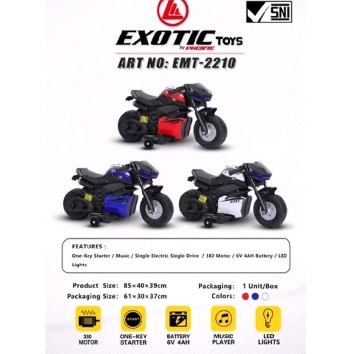 Motor Aki Emt 2210 Exotic Paling Keren, Sepeda Motor Aki Anak
