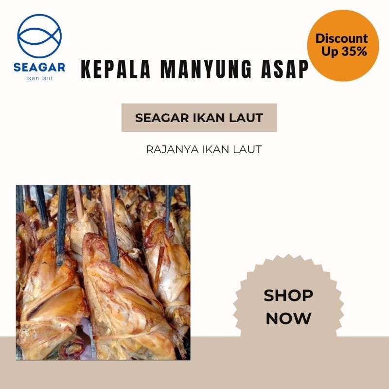 

SEAGAR Ikan Laut Kepala Ndas Manyung Asap 1.2 Kg (isi 5-6)