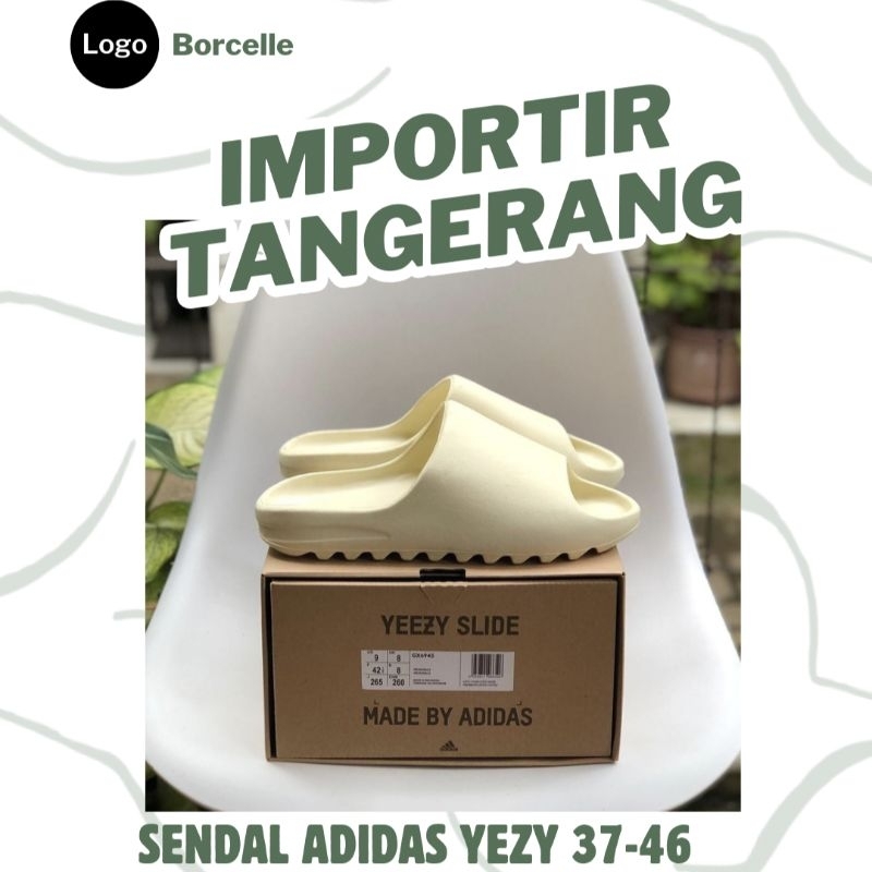 SENDAL SLIDE CREAM ADILETE Y3ZY SLOP KREAM FULL PRES 37-46