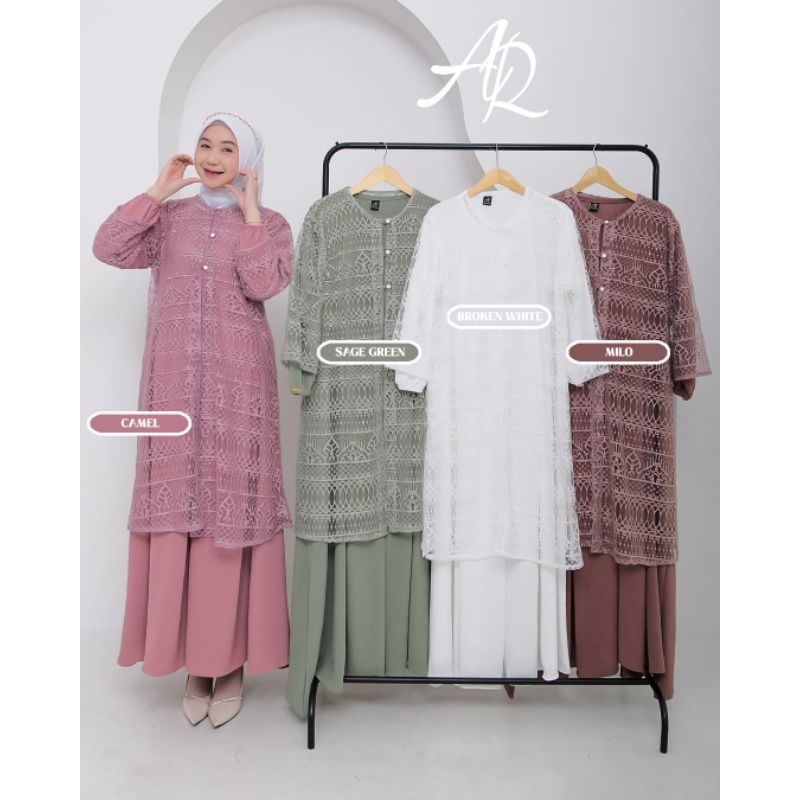 ADELINE MIDI DRESS /GAMIS BRUKAT/GAMIS KONDANGAN/GAMIS LEBARAN