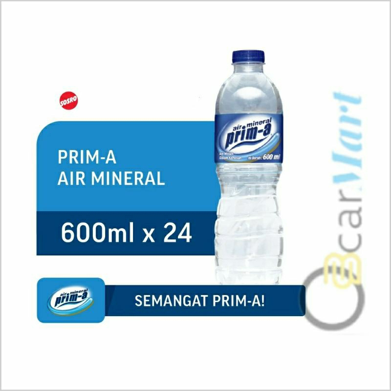 Air Mineral PRIMA 600ml 1 Dus Prim-A dari SOSRO