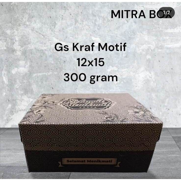 

box snack GS KRAFT MOTIF ukuran 12x15 Dus Makanan