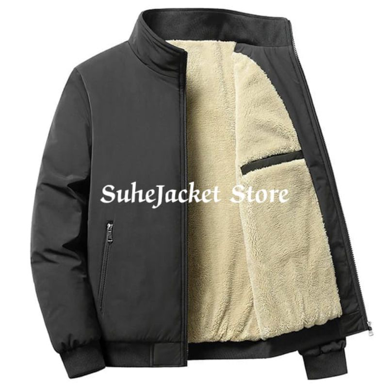 NEW PRODUCT jaket bomber pria hangat/jaket beludru pria keren/JAKET PRIA TERLARIS