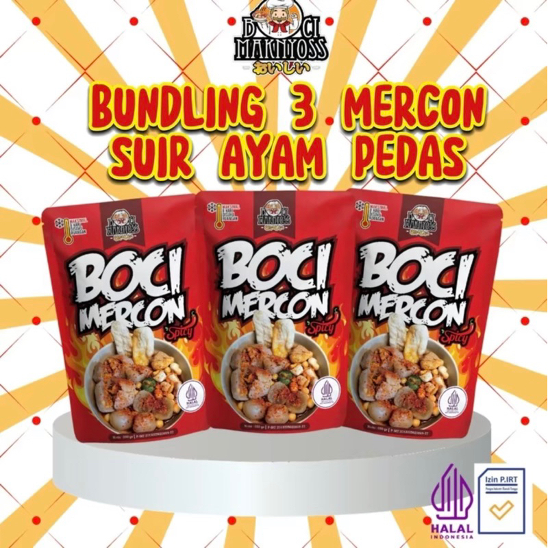 

PAKET 3 BASO ACI MERCON AYAM SUWIR BOCI MAKNYOSS