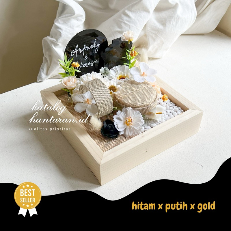 Kotak box tempat seserahan set perhiasan akrilik | ringbox