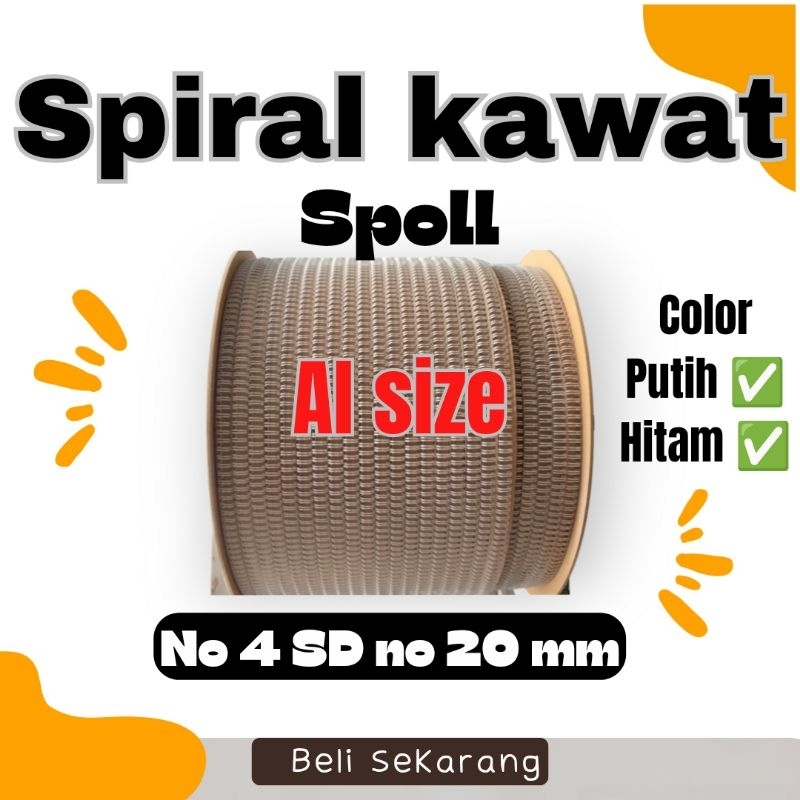 

spiral kawat ringkawat spiral SPOLL Al size no 4 S/D no 20 1/4 s/d 1-1/4mm