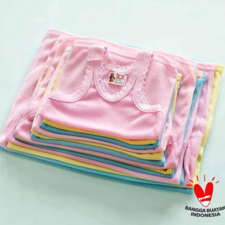 Borong Berhadiah  12pcs  Kaos Dalam Bayi  Anak 15 Tahun SXXL Singlet Warna Putih Polos Murah