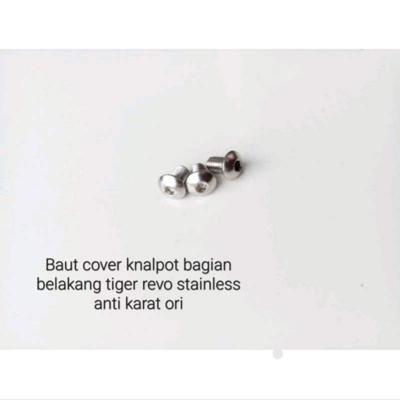 BAUT COVER KNALPOT BAGIAN BELAKANG MOTOR HONDA TIGER REVO STAINLESS ANTI KARAT ORI TERLARIS