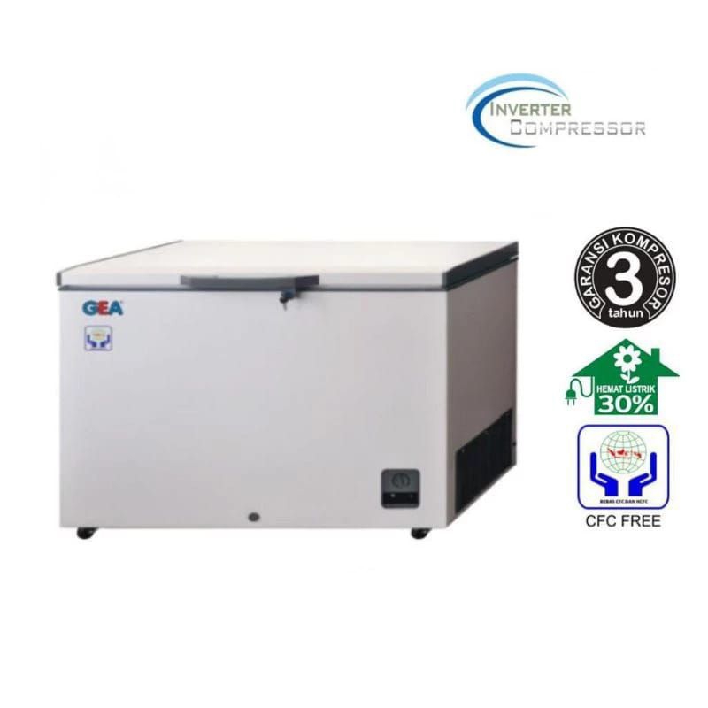 KHUSUS CARGO CHEST FREEZER BOX FREZER GEA AB 318 R 300 LITER