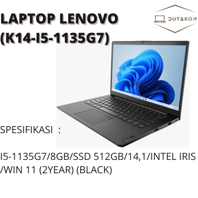 LAPTOP LENOVO K14-I5-1135G7 (BLACK)