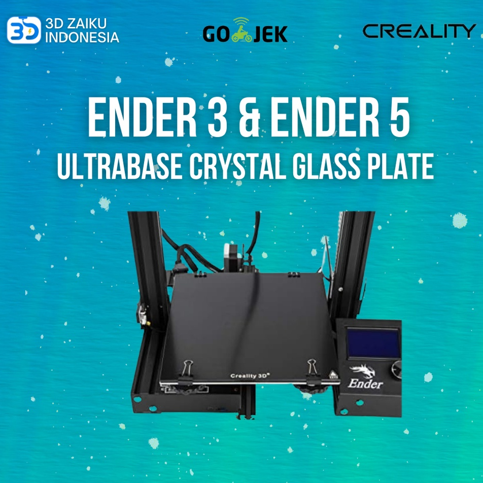 Creality Ender 3 dan Ender 5 3D Printer Ultrabase Crystal Glass Plate