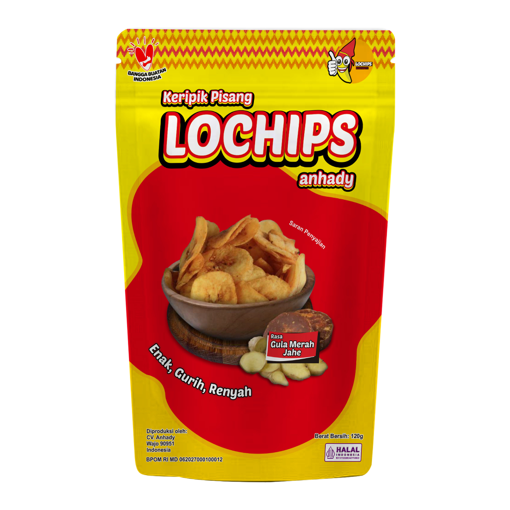 

KERIPIK PISANG LOCHIPS | GULA MERAH JAHE | 120 GRAM