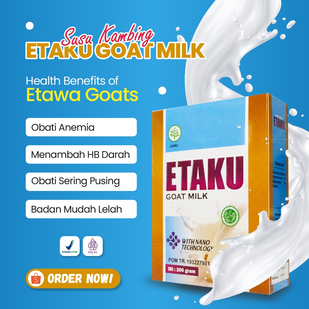 

Susu Kambing Obat Kurang Darah Penambah HB Darah Obat Anemia Walatra ETAKU Goat Milk 100% Original