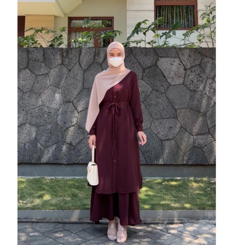 Arumi Set Merk Elmiza (Tunik + Skirt) Size XL