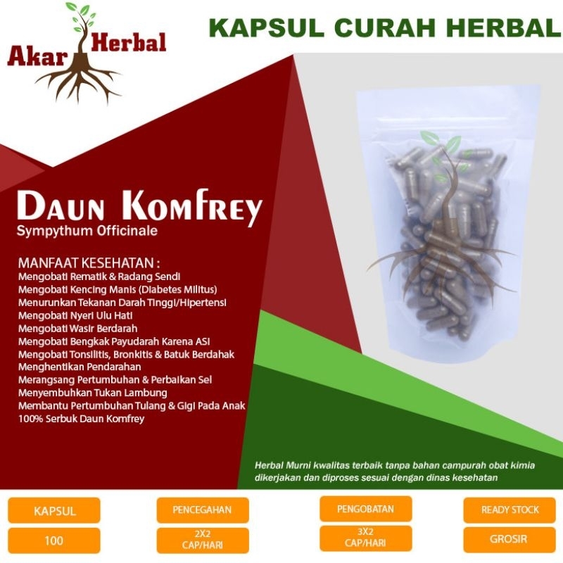 

DAUN KOMFREY SERBUK 100kps