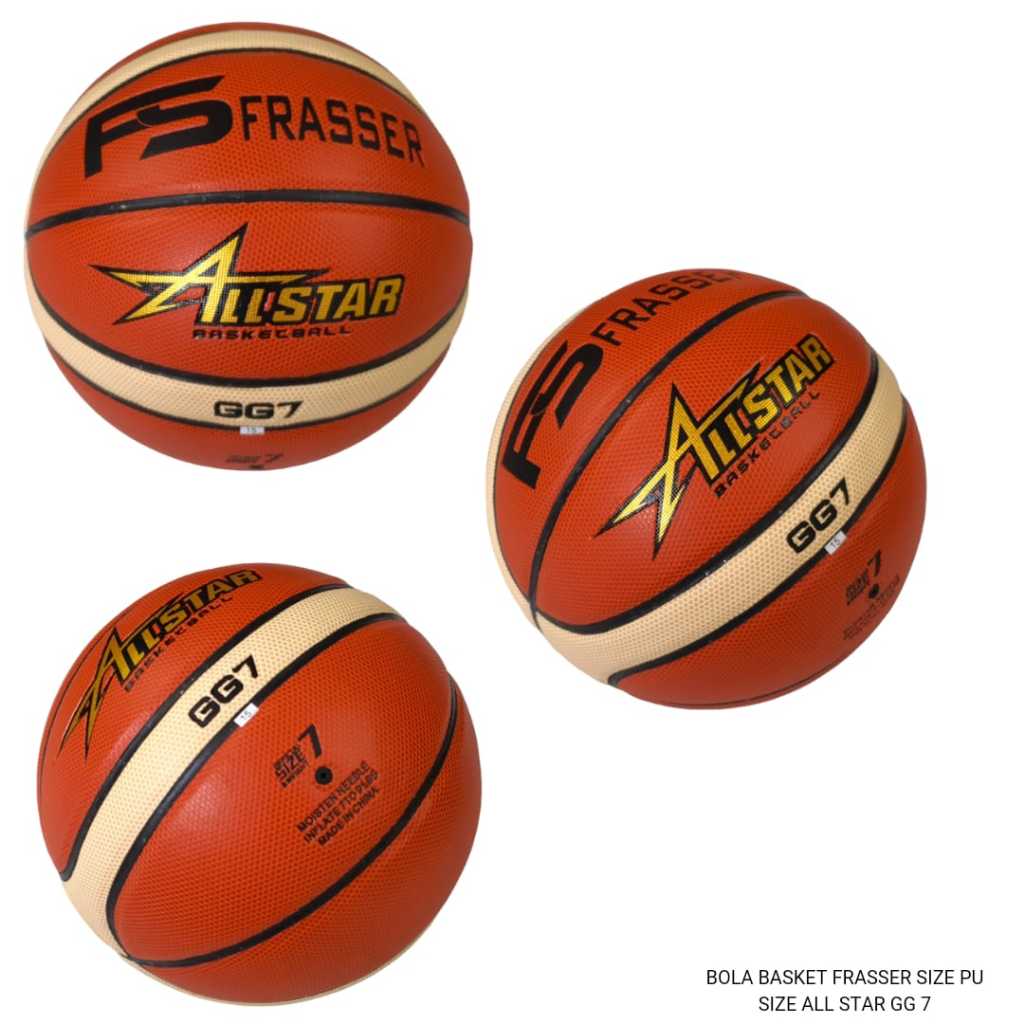 Frasser Bola Basket Original Size 7 Indoor Dan Outdoor Bahan PU All Star GG7 BBS PU 02 SMS