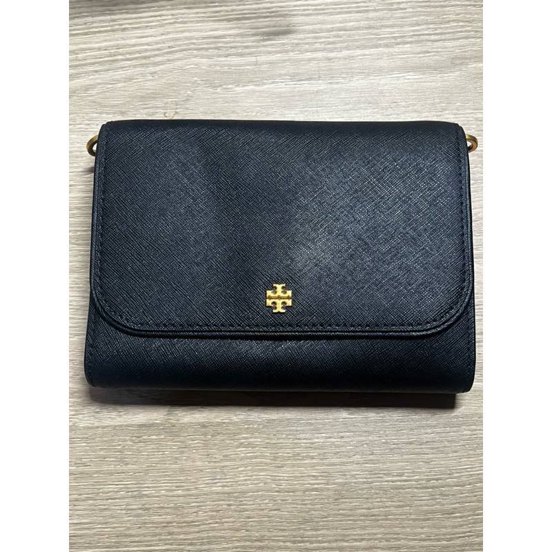 Preloved Tory Burch Emerson Chain Wallet - Black
