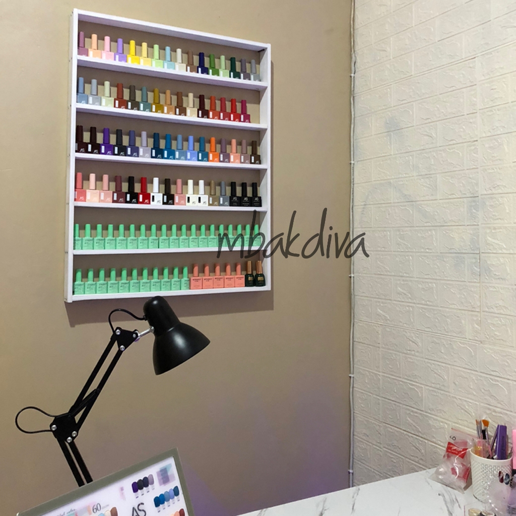 Bamboogrove_ Rak Kutek Dinding Minimalis Tempat Kutek, Kosmetik Lego Vapor Gantung Tempat Mainan