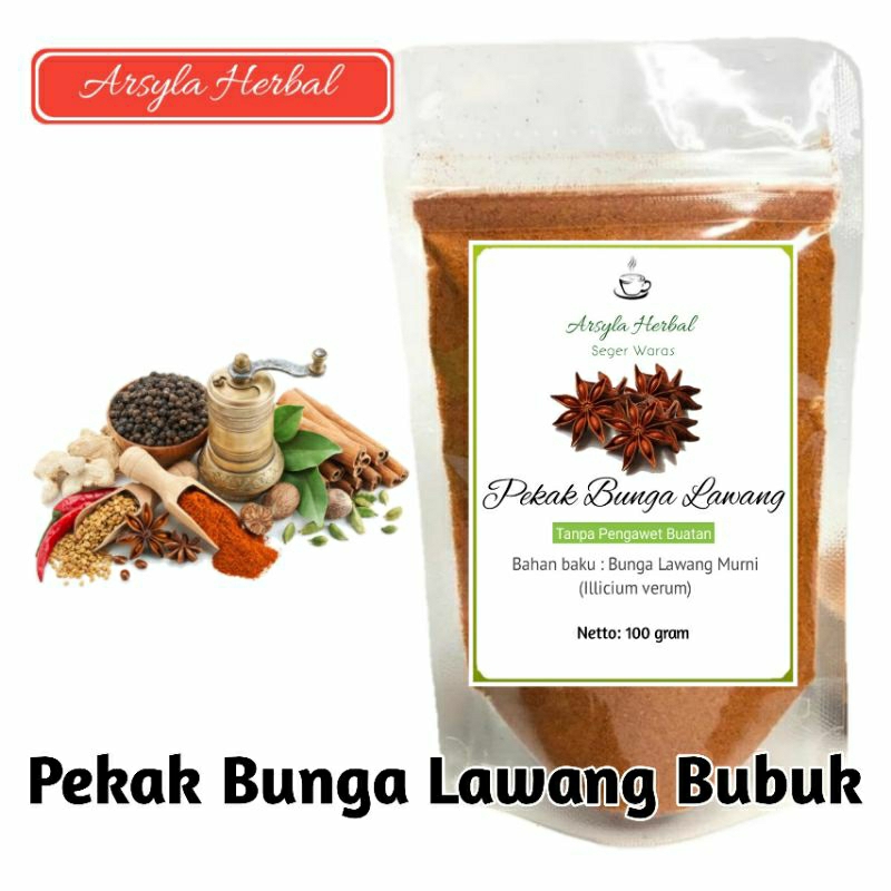 

Pekak / Bunga Lawang Bubuk Murni Tanpa Pengawet Buatan 100gram Arsyla Herbal