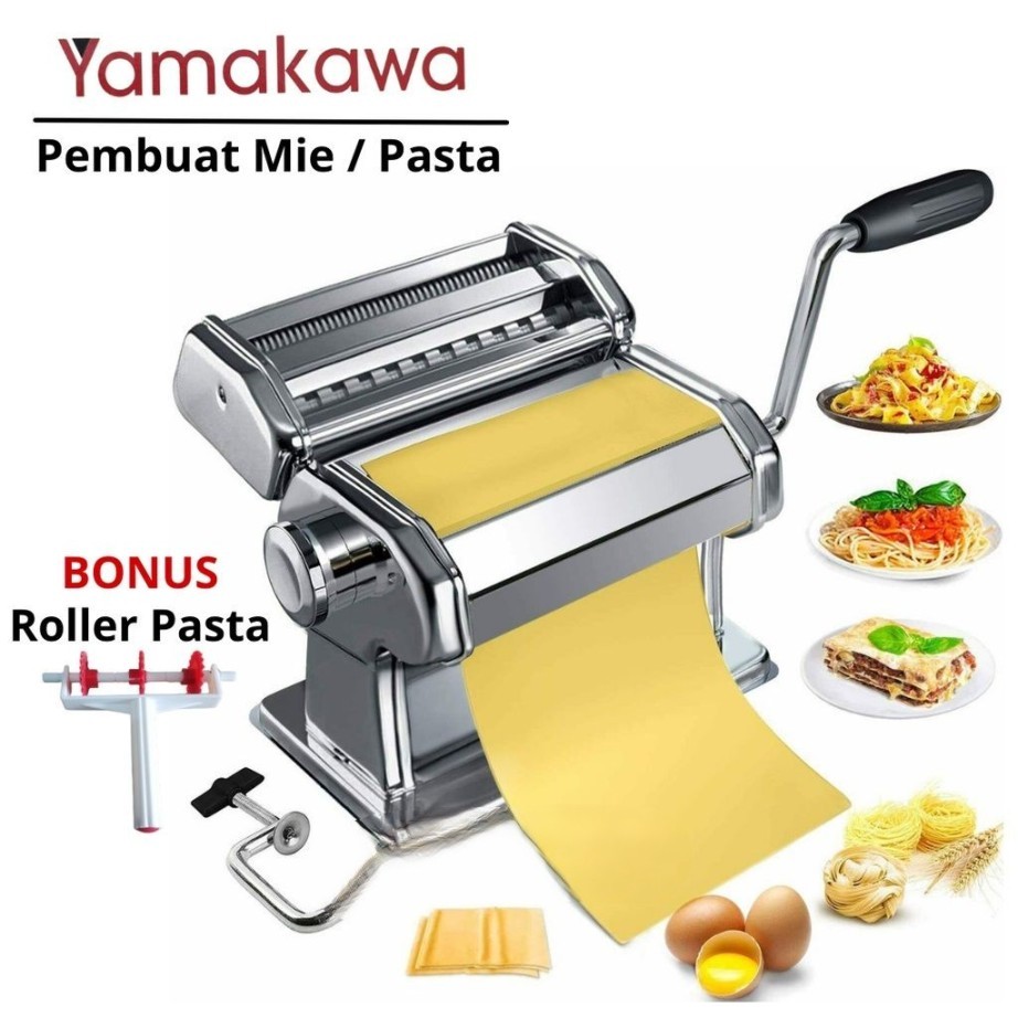TERLARIS Alat Pembuat Mie /Pasta Maker / Gilingan Mie Stainless Stell/ Gilingan mie dan sistik