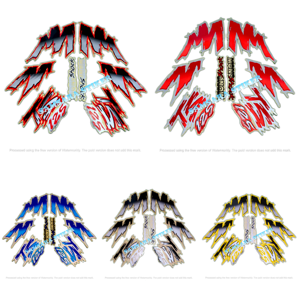 STIKER STRIPING BODY MOTOR SUZUKI TS 125 MONOSHOCK FULL SET