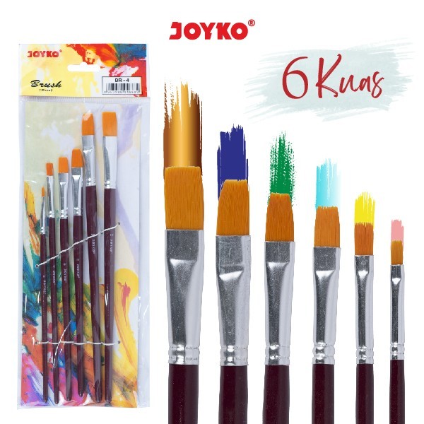 

Brush / Kuas Cat Air / Lukis / Acrylic Joyko BR-4 (Flat )