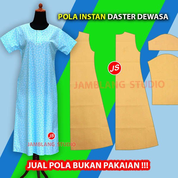 Pola Instan Daster [ Pola Baju Jamblang Studio ]