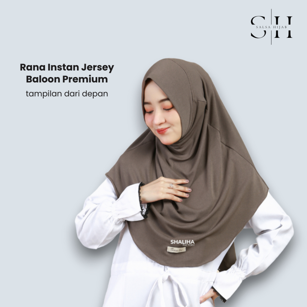 HIJAB BERGO RANA INSTAN JERSEY ANTI TEMBEM