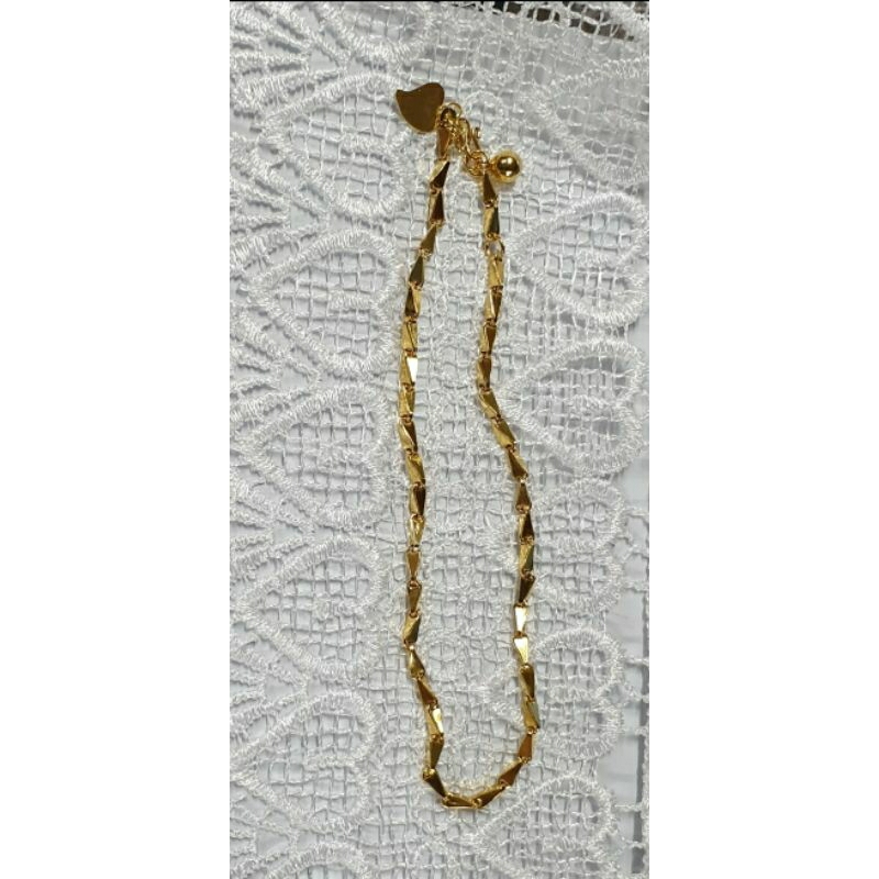 Aksesoris emas muda gelang kaki padi- 4gr