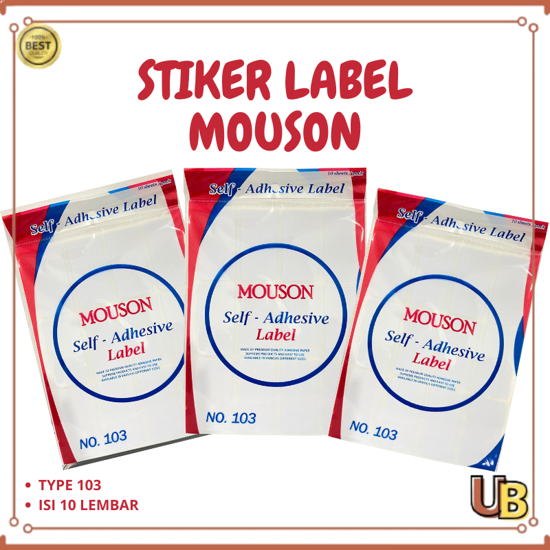 

UB Label Stiker Sticker Self Adhesive Labels Stiker Tempel No 103 Label Buku Isi 10 Lembar