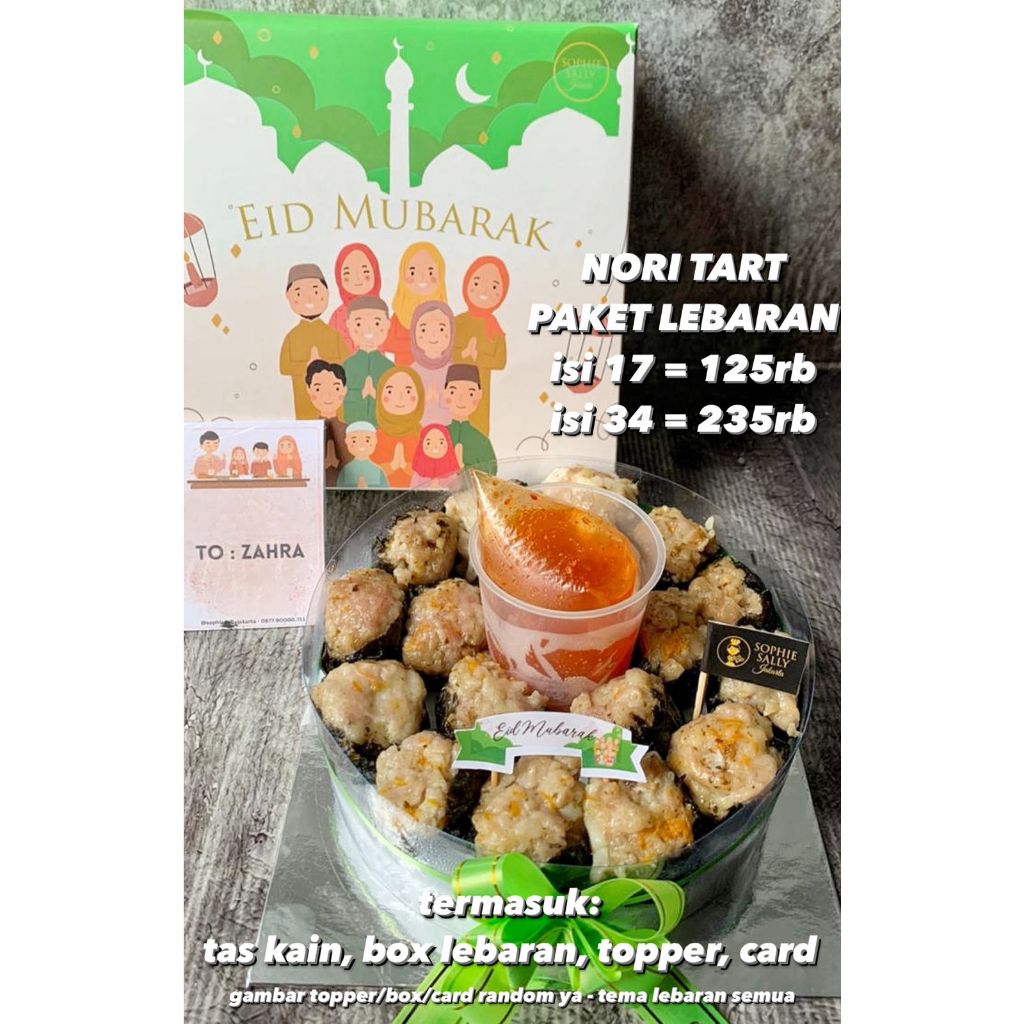 

SIOMAY AYAM NORI TART HAMPERS IDUL FITRI / LEBARAN EDITION