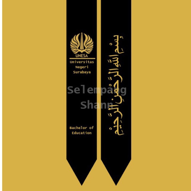SELEMPANG WISUDA - SELEMPANG KALUNG TULISAN ARAB