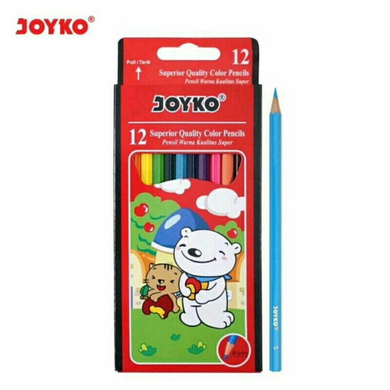 

Pensil Warna Joyko CP-12PB Panjang Pencil Warna 1 Set Isi 12