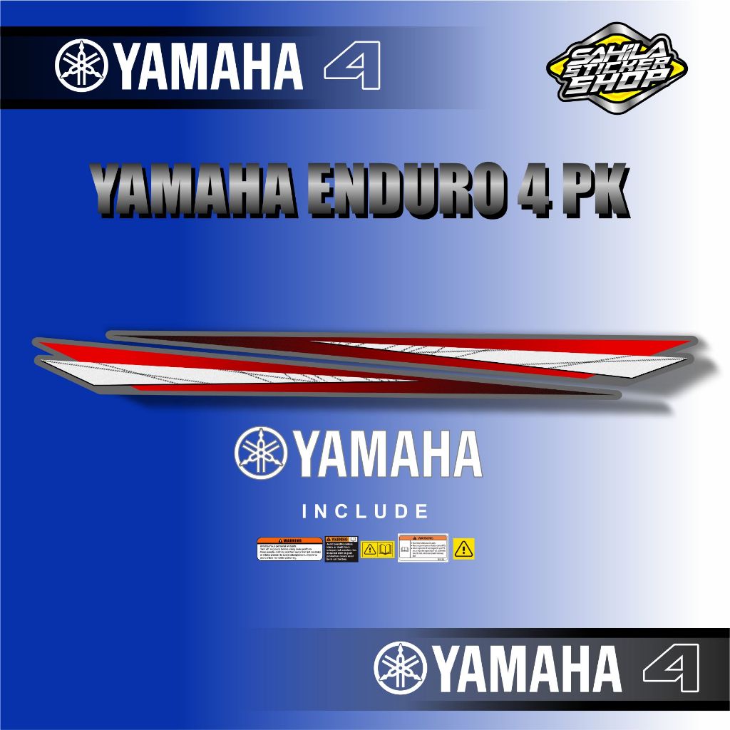 STIKER KIT YAMAHA ENDURO 4 PK / STIKER MESIN TEMPEL 4 PK