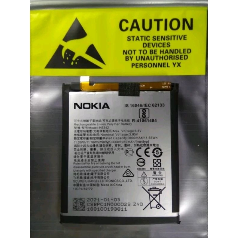 Battery Baterai Original Nokia 6.1 Plus X6 / Nokia 5.1 Plus X5 HE342 HE-342